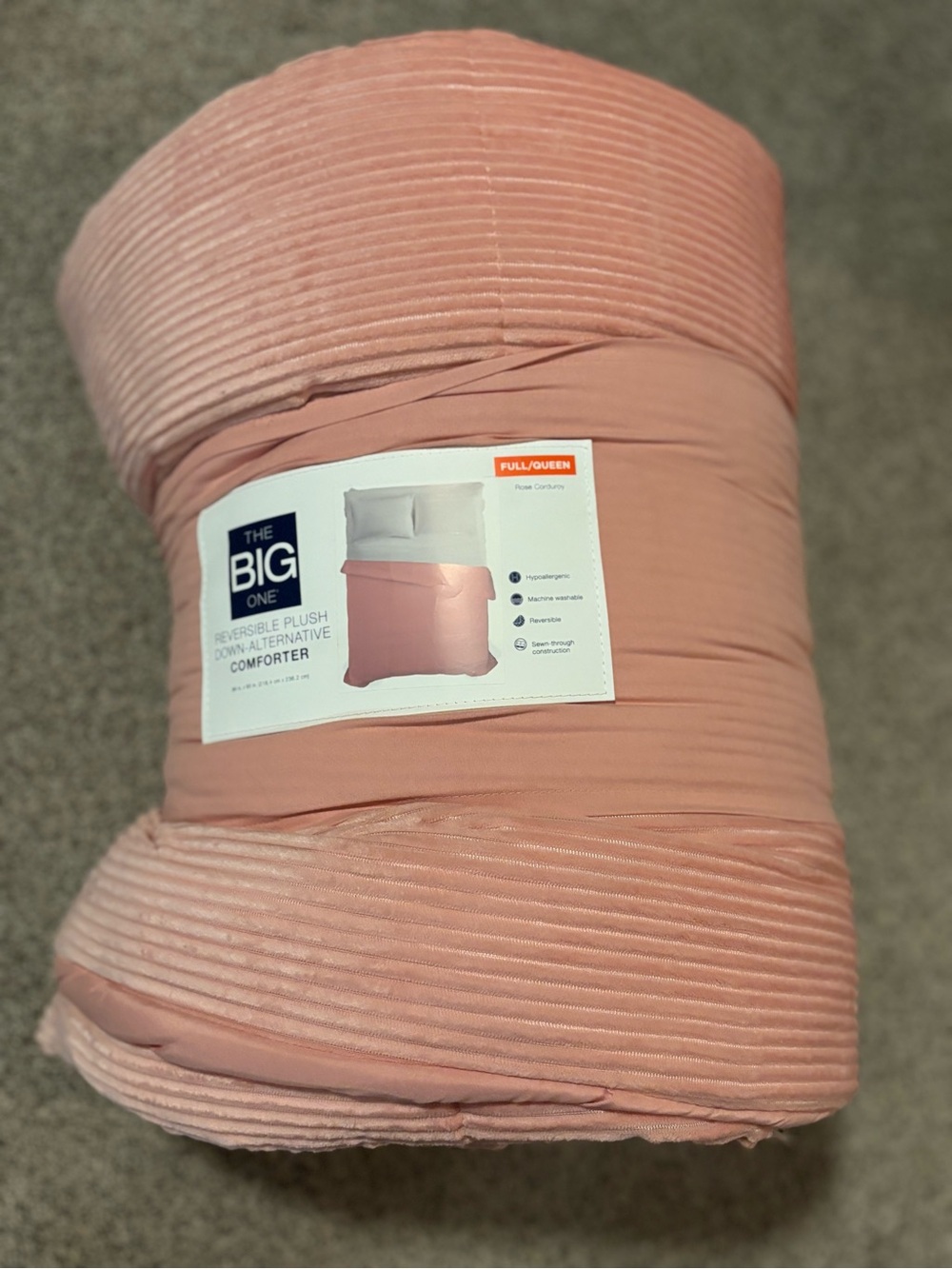 The Big One Reversible Plush Comforter - Blush